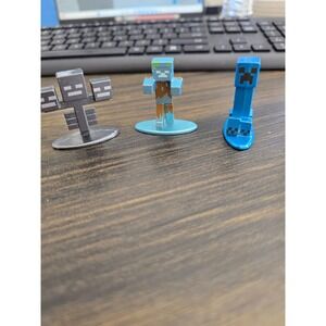 Minecraft Jada Toys Nano Metalfigs Wither Drowned Charged Creeper DieCast 3 Pack